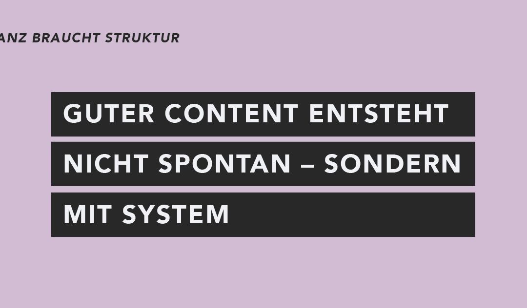 Content ohne Strategie? 