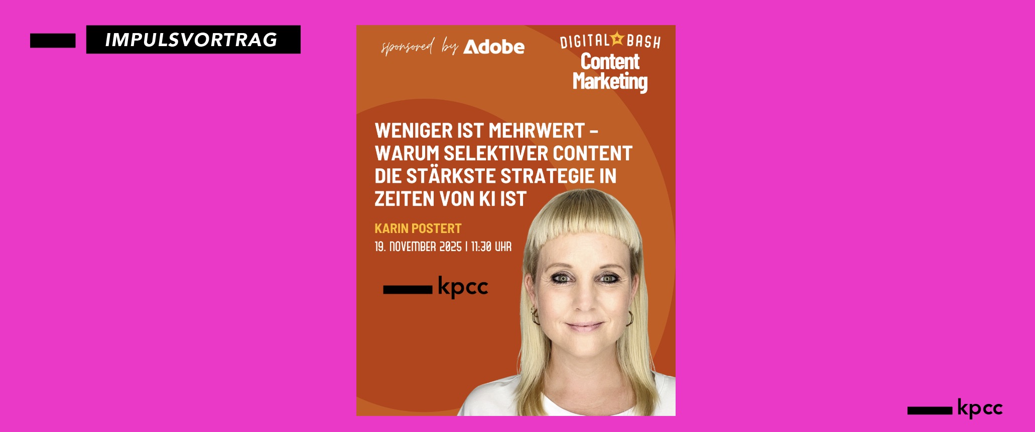 Flyer Karin Postert – Digital Bash